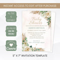 pampas grass baby shower invite